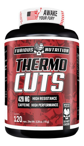 Termogênico / Cafeína 100% Pura - Thermo Cuts 120caps