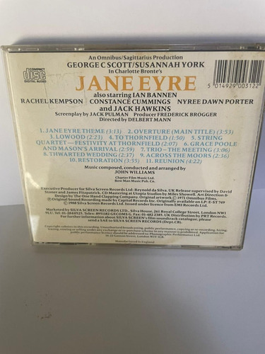 Jane Eyre Trilha Sonora John Willians 1a Edição Em Cd (Usado)