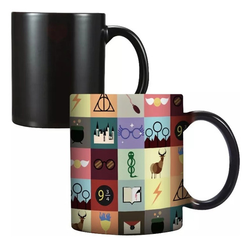 Taza De Cerámica Hogwarts Alta Temperatura Cambio De Color
