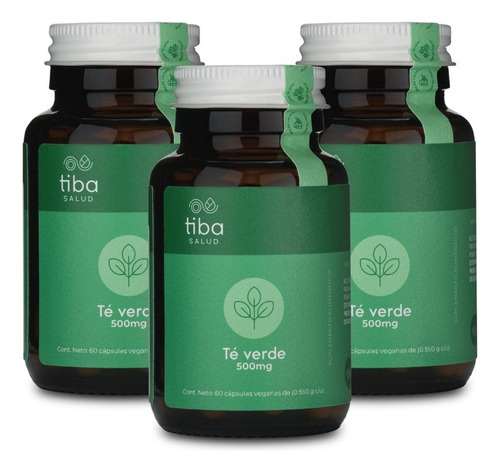 Triple Pack Energía Té Verde 180 Cápsulas | Tiba Salud Sabor Natural