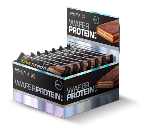 Wafer Protein Bar - 12un De 30g - Probiótica - Original