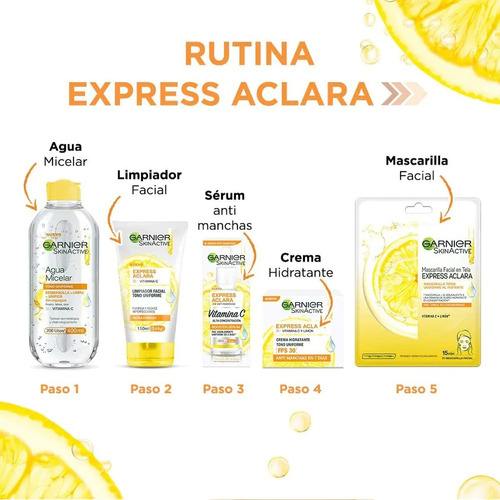 Linea Completa Garnier Express Aclara 5 Productos Original