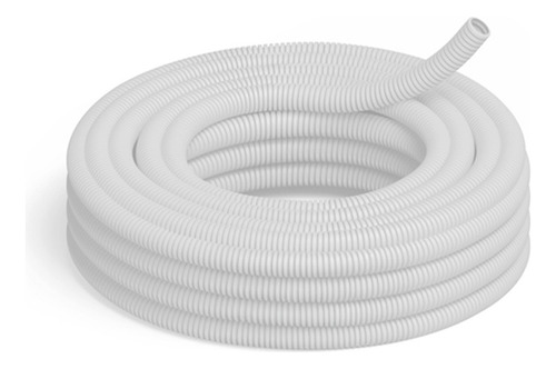 Caño Corrugadoliviano 22mm Blanco Antillama Iram 25m Genrod