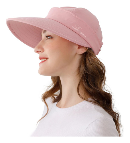 Sombrero De Sol Para Mujer 2 En 1 Con Cremallera Y Visera De