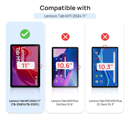 Teknet Mica Cristal Para Lenovo Tab M11 Tb330 De 11 Pulgadas