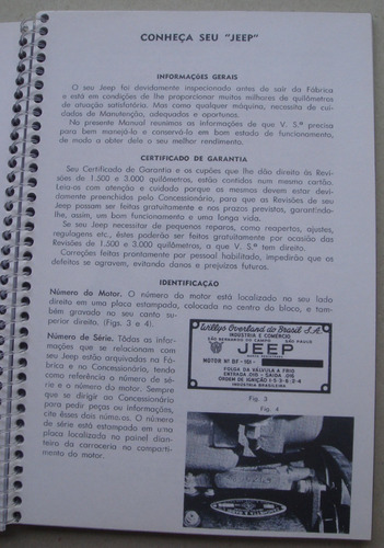 Manual Do Proprietário Jeep Willys 1960