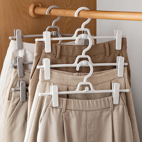 Pantalones Pantalón Percha Clips Ajustables Perchero Gris