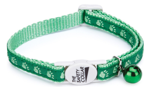 Meow Town - Collar De Gato Con Estampado De Patas, 2 Tonos,.