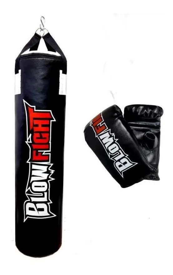 Saco De Pancada 90 Cm + 1 Par De Bate Saco Blow Fight