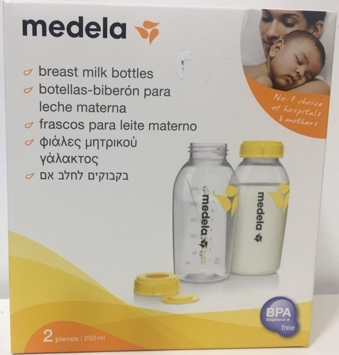 Frasco / Recipiente Para Leite Materno 250ml C/2 Medela