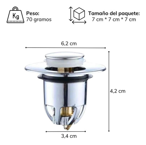 Tapón Núcleo Rebote Cobre Ducha Fregadero Lavabo Lavamano