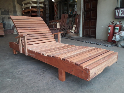Imagen 9 de 10 de Reposera Camastro De Madera Dura Quebracho.