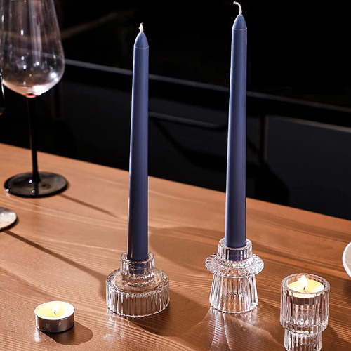 10 Castiçal De Vidro Cônico Decorativo Para Velas Tealight Cor Transparente