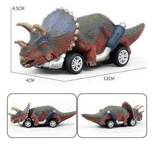 6pcs Carros De Fricción De Dinosaurio Kit De 6 Piezas