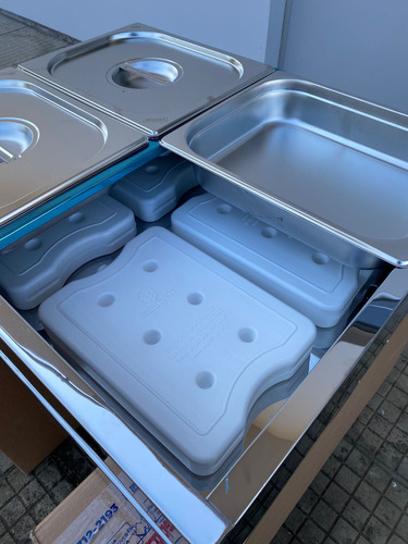 Zepper Zpbfr04 Buffet Refrigerado 4 Cubas 1/2 65mm C/ Placa Gel