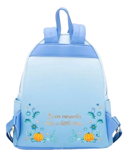 Mochila Cenicienta Disney Loungefly Color Celeste 9,1L
