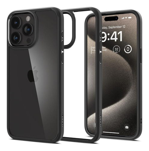 Case Spigen Ultra Hybrid iPhone 15 Pro Max Mate Negro