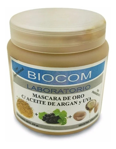 Mascara De Oro X 275 Aceite De Argan Y Uva - Miel - Biocom