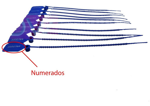 Imagen 4 de 10 de Precintos Cola De Ratón 25cm Numerados X1000 Oferta Dw
