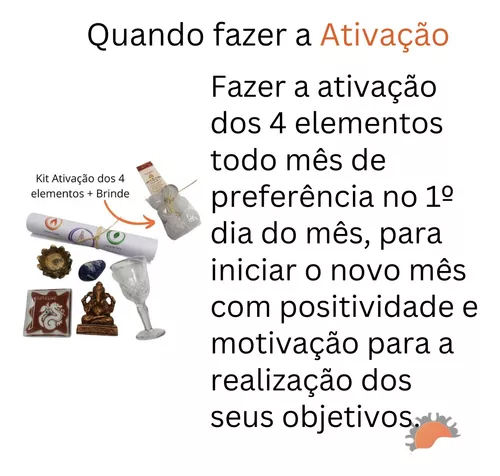 Kit de Meditação com os 5 Elementos (fogo, ar, terra, água e éter)