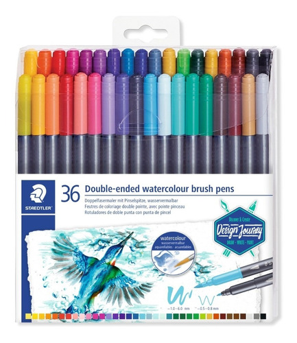 Marcadores Punta Pincel Staedtler Acuarelables X 36