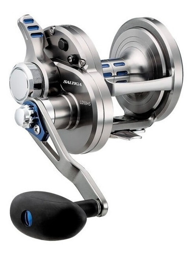 Carrete Pesca Convencional Saltiga Lever Drag Sagld50hs Color Plata