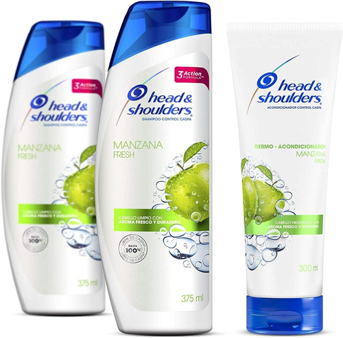  Kit 3 Head&shoulders 2 Shampoo + 1 Acondicionador 700 Ml