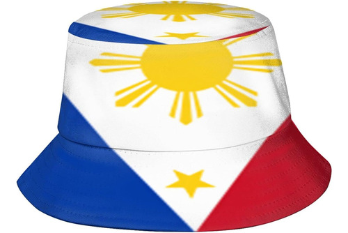 Sombrero De Pescador Con Bandera Filipina Y Bandera