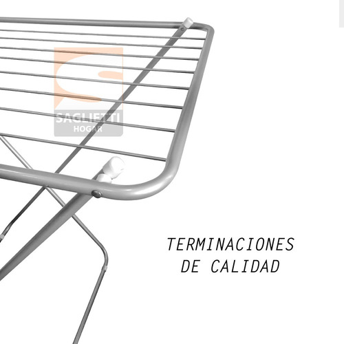 Imagen 6 de 9 de Tender Plegable Ropa Reforzado 8 Varillas Posta 614 Calidad