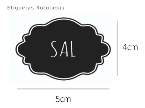 Imagen 2 de 10 de Etiquetas Para Frascos Especiero Alacena Small