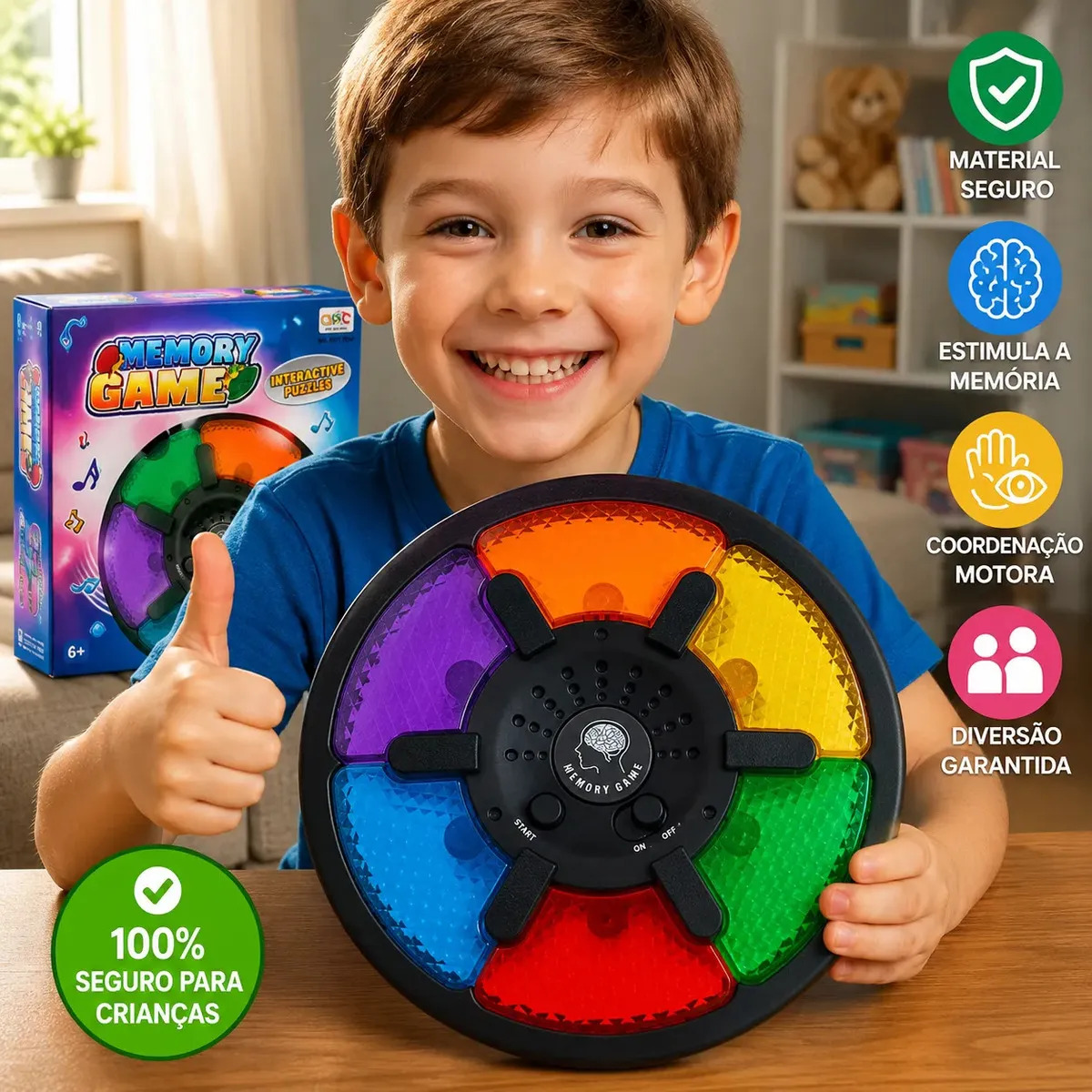 Jogo Da Memoria Brinquedo Educativo Sonoro Visual Memory Game Tipo Genius Luz E Som Pura Nostalgia