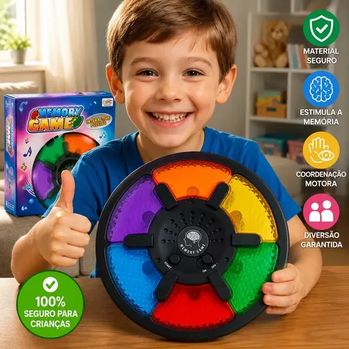 Jogo Da Memoria Brinquedo Educativo Sonoro Visual Memory Game Tipo Genius Luz E Som Pura Nostalgia