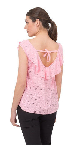 Imagen 2 de 4 de Blusa Mujer Remera De Broderie Talles Grandes
