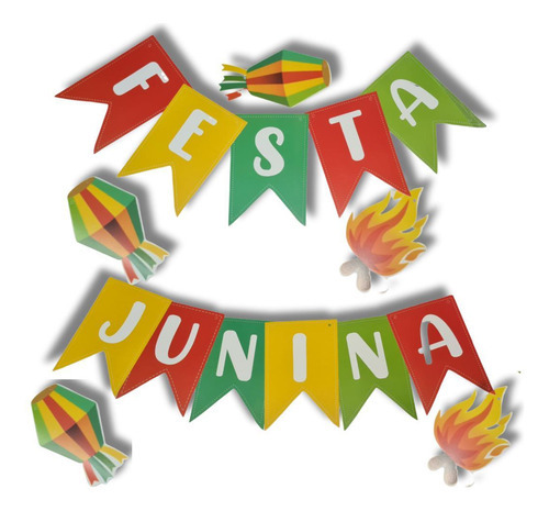 Varal Bandeirinhas - Festa Junina Ref:pf105037