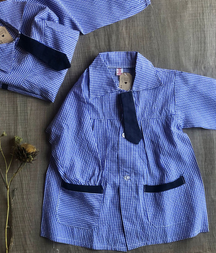 Pintorcito Azul Jardin Colegio Escuela Delantal Uniforme