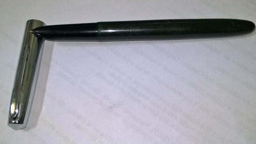 Parker River 7 Pluma Tinta Cartucho Goma Recargable Colecció Verde Oscuro Negro O Azul (Usado)