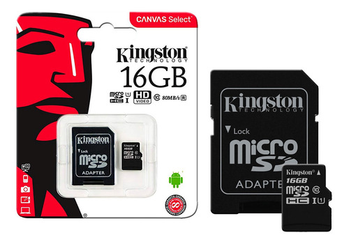 Memoria Micro Sd 16gb Kingston Clase 10 Nueva Bagc