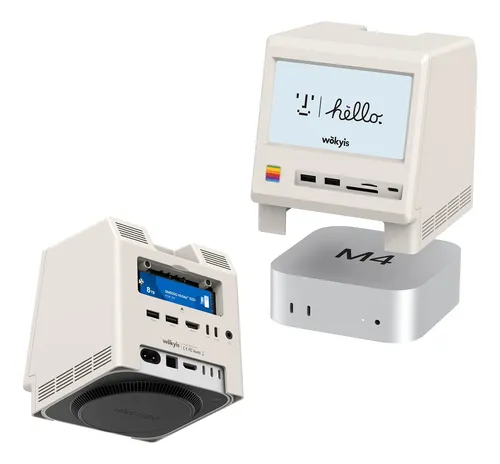 Wokyis Retro Docking Station Mac mini 用 Dock Vintage Wokyis M5 Para Mac Mini M4 Ssd De 10 Gbps | MercadoLivre