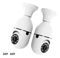 Comprar Combo 2 Camaras Ptz 360º Wifi Bombillo Fhd + 2 Memorias 32gb