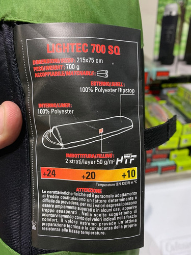 Imagen 3 de 4 de Bolsa De Dormir Ferrino Lightec Sq 700grs 2,15x0,75 +10