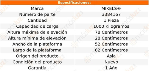 Mesa Elevadora Mikel's 1000 Kg Con Ruedas