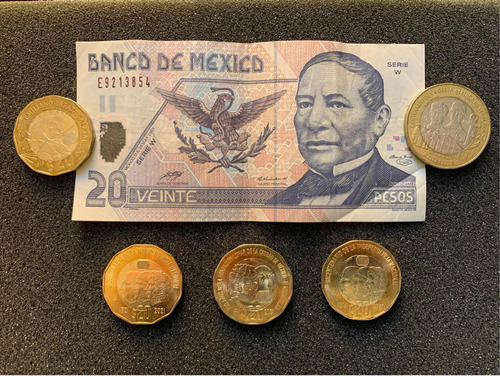 Colección Monedas Y Billete De $20 Conmemorativas