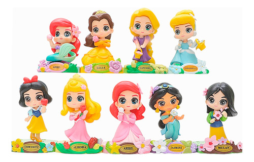 Princesas Disney Coleccion X8 Figuras Blanca Nieves Muñecas