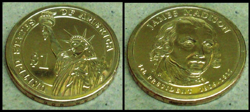 Estados Unidos 1 Dolar 2007  Presidente James Madison