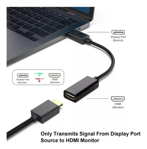 ..cabo Adaptador Compatível Com Displayport 4k Para Hdmi Ma