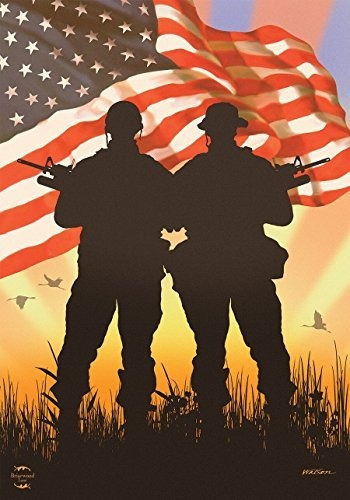 Heroes Americanos Patrioticos Bandera De Jardin Militares