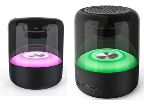 Parlante Portatil Recargable Bluetooth Con Luz Led Usb Radio