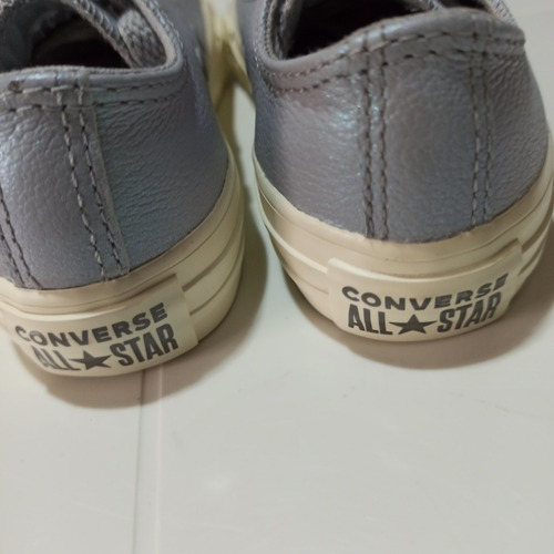 Zapatos All Star Converse Niña Talla 28 (17 Cm) Cuero Gris