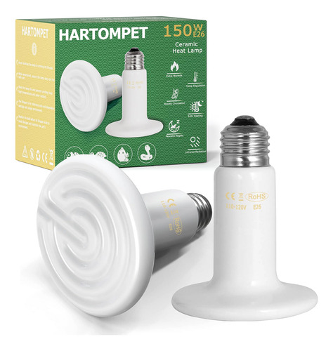 Hartompet Emisor De Calor De Ceramica Blanca De 150 W, Lampa