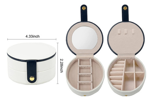 Joyero, Organizador De Joyas De Viaje, Estuche Portátil Para